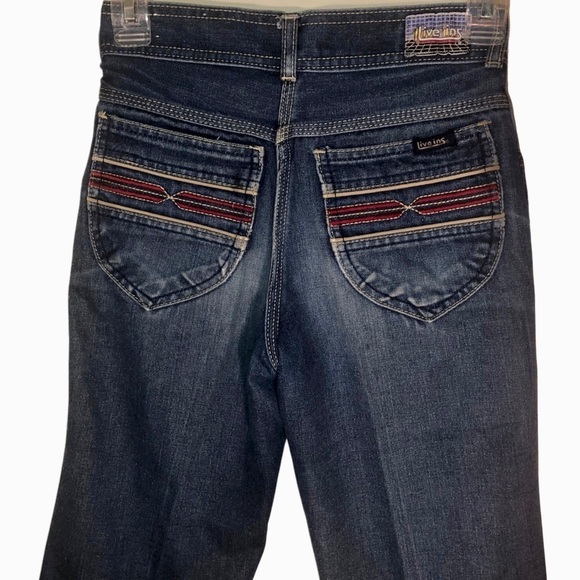 Vintage 70’s Girl’s Live Ins Embroidered Pocket Jeans Size 14 - Picture 2 of 11